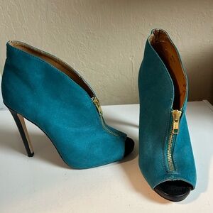 Teal Suede Pumps